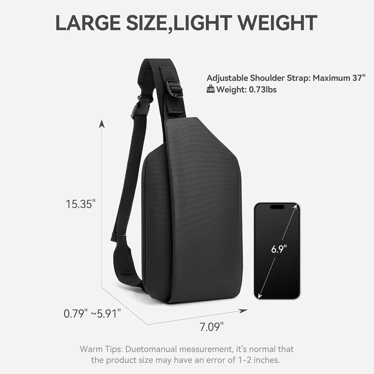 BOSTANTEN Sling Bag for Women Crossbody Bag Travel Cross Body Purse Large Fanny Waist Pack Water-Resistant