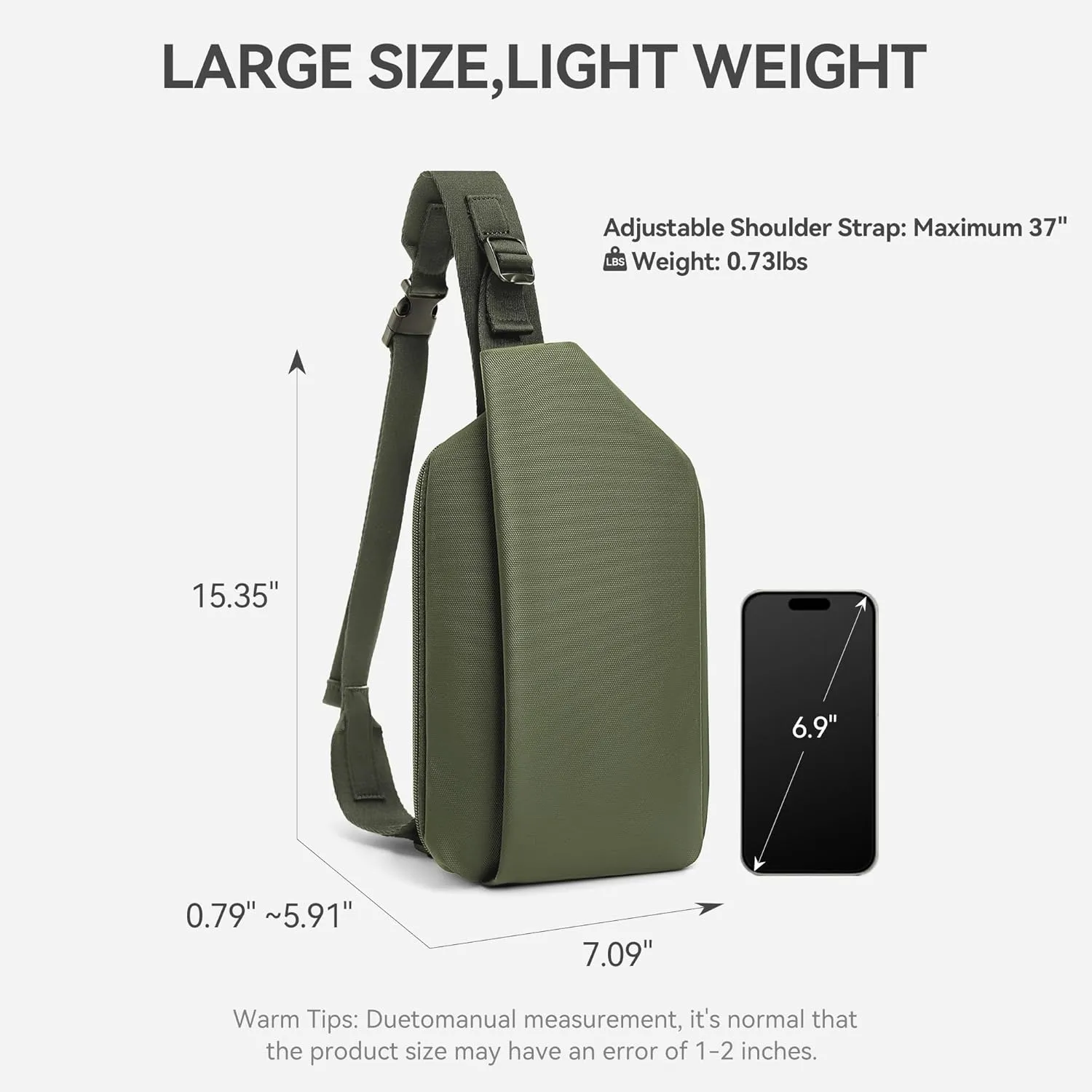BOSTANTEN Sling Bag for Women Crossbody Bag Travel Cross Body Purse Large Fanny Waist Pack Water-Resistant
