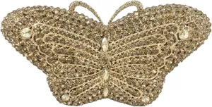 Boutique De FGG Butterfly Crystal Clutch Bags Women Evening Bag Party Rhinestone Handbags Bridal Crystal Clutch Purses,Mini