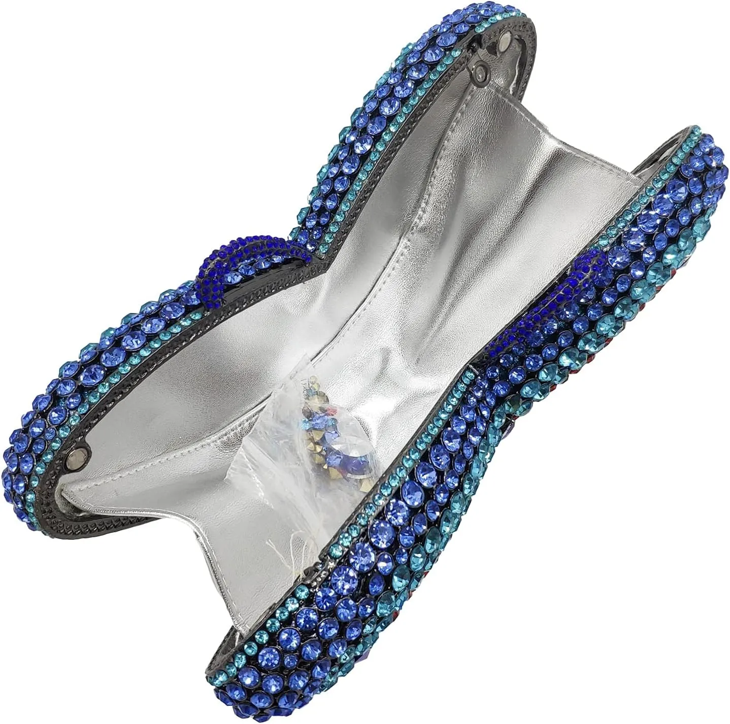 Boutique De FGG Butterfly Crystal Clutch Bags Women Evening Bag Party Rhinestone Handbags Bridal Crystal Clutch Purses,Mini