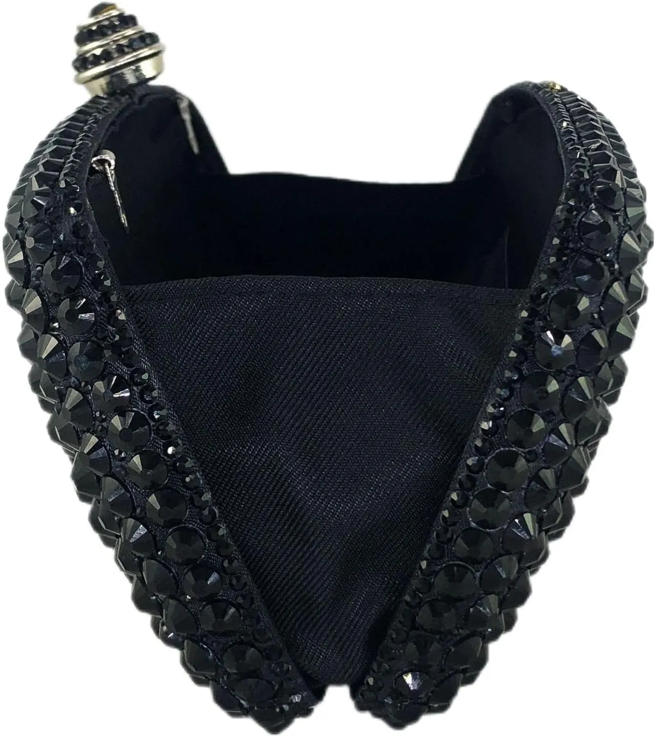 Boutique De FGG Crystal Clutch Purse with Spikes Women Evening Bags Party Rhinestone Clutch Bag Wedding Prom Handbags,Mini