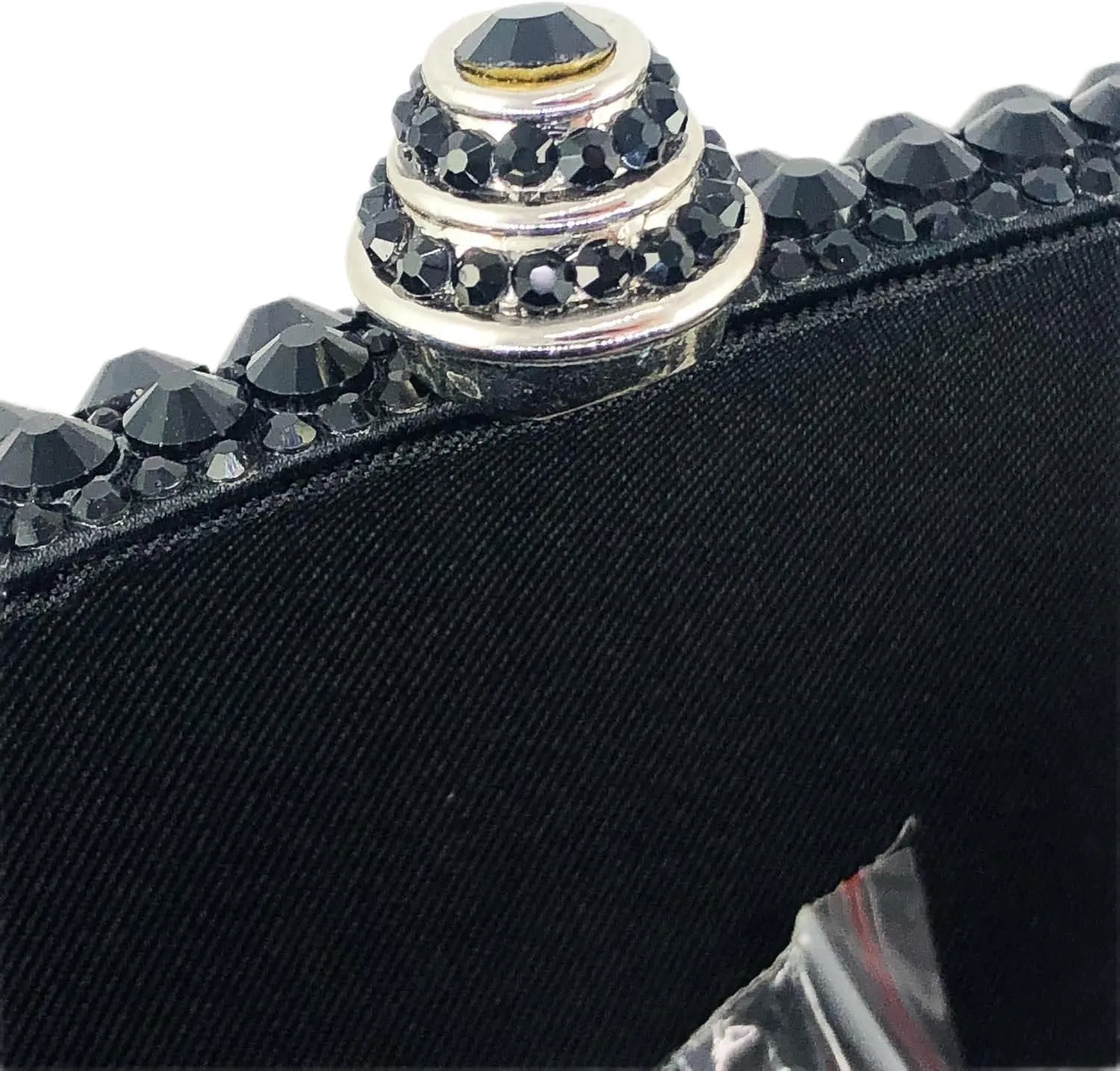 Boutique De FGG Crystal Clutch Purse with Spikes Women Evening Bags Party Rhinestone Clutch Bag Wedding Prom Handbags,Mini