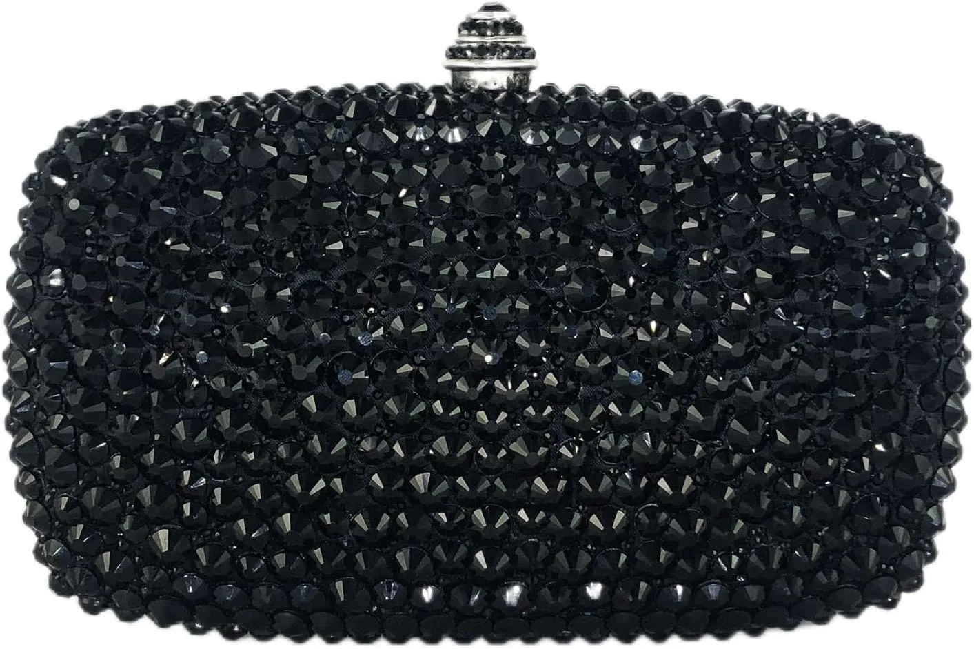 Boutique De FGG Crystal Clutch Purse with Spikes Women Evening Bags Party Rhinestone Clutch Bag Wedding Prom Handbags,Mini