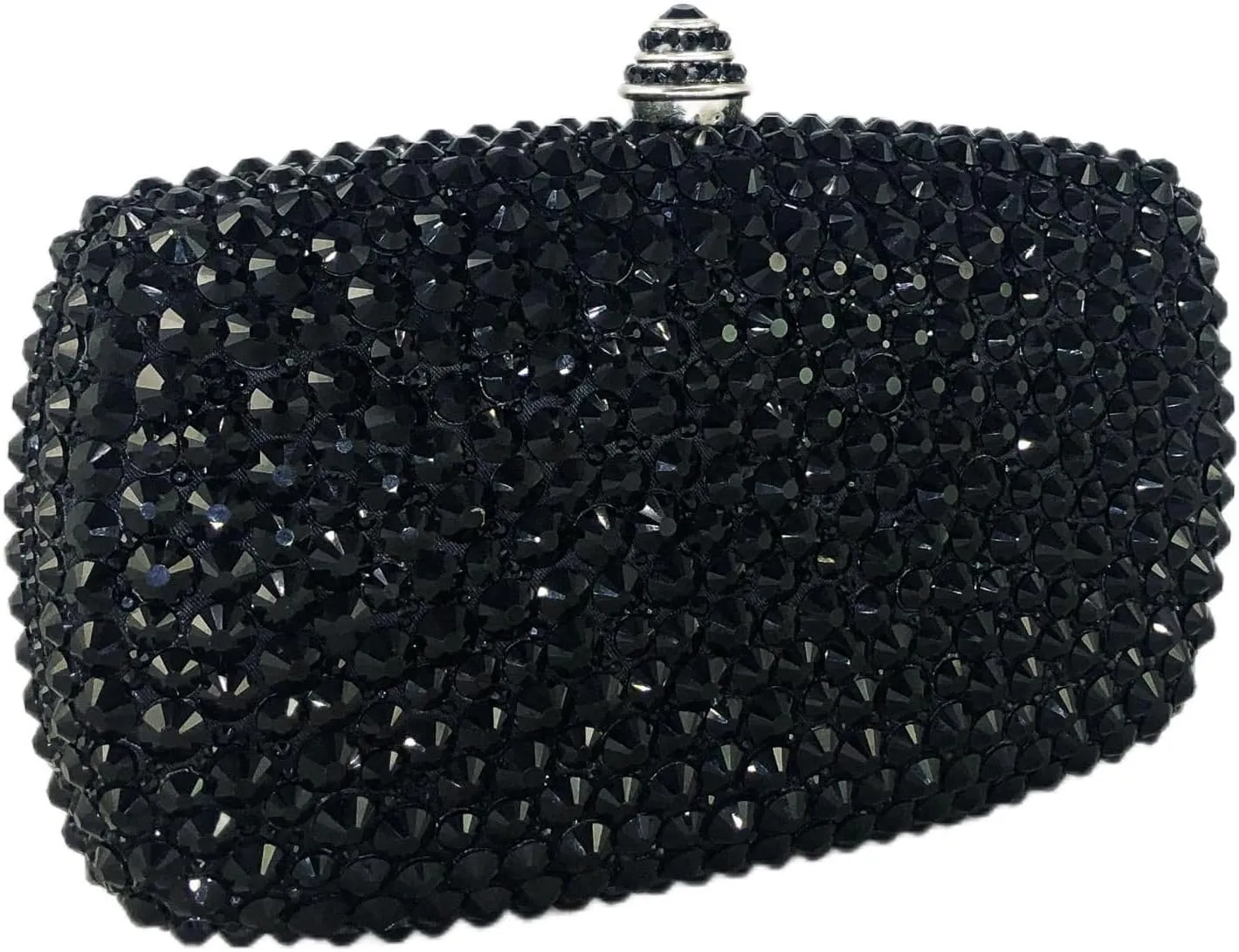 Boutique De FGG Crystal Clutch Purse with Spikes Women Evening Bags Party Rhinestone Clutch Bag Wedding Prom Handbags,Mini