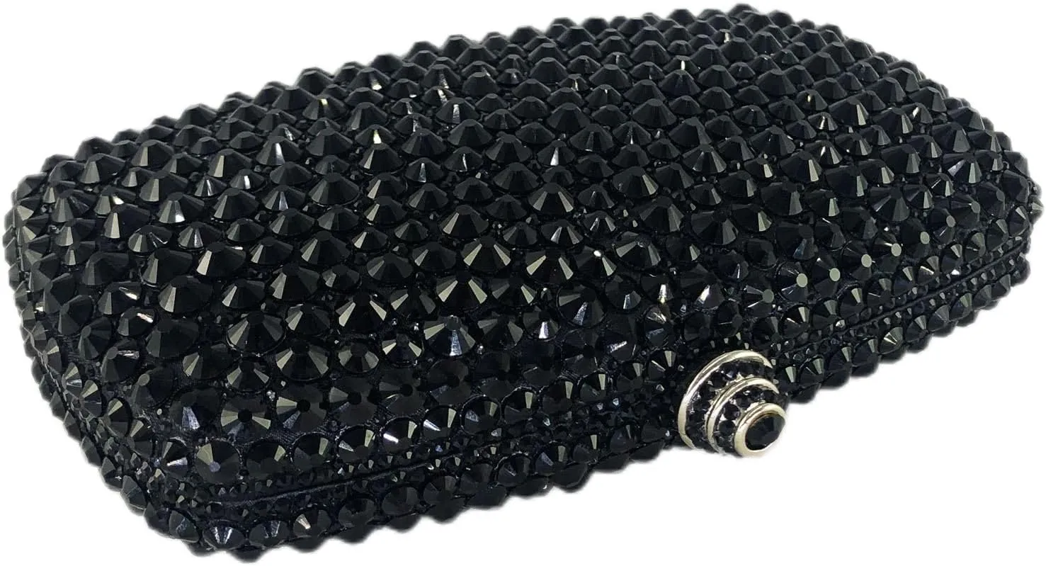 Boutique De FGG Crystal Clutch Purse with Spikes Women Evening Bags Party Rhinestone Clutch Bag Wedding Prom Handbags,Mini