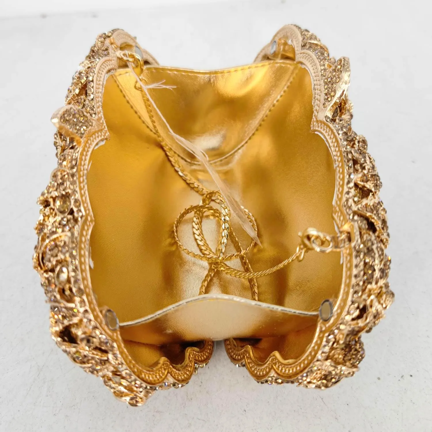 Boutique De FGG Flower Evening Bags for Women Wedding Handbags Crystal Clutch Purse Prom Rose Rhinestone Clutch Purses,Mini