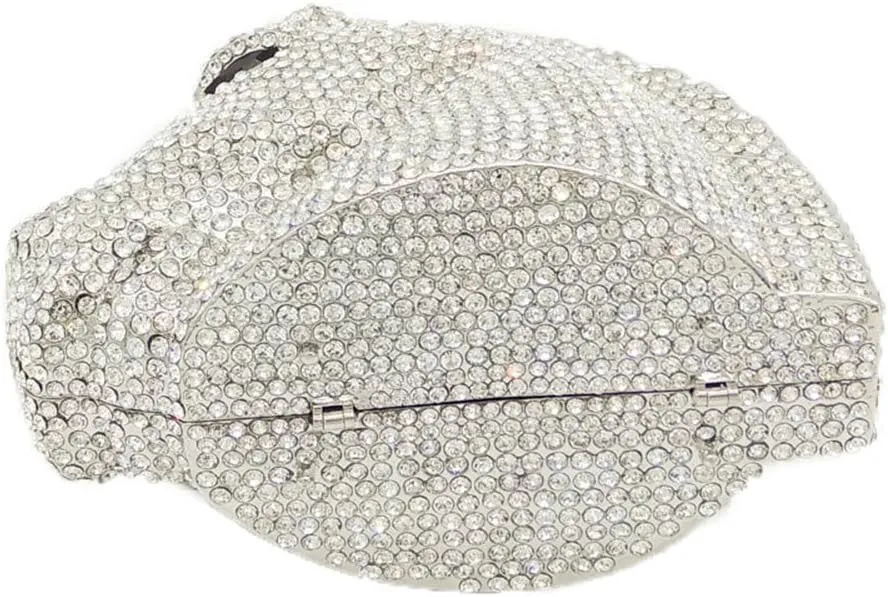 Boutique De FGG Horse Head Crystal Clutch Bags Women Animal Rhinestone Evening Handbags Party Crystal Clutch Purses,Mini