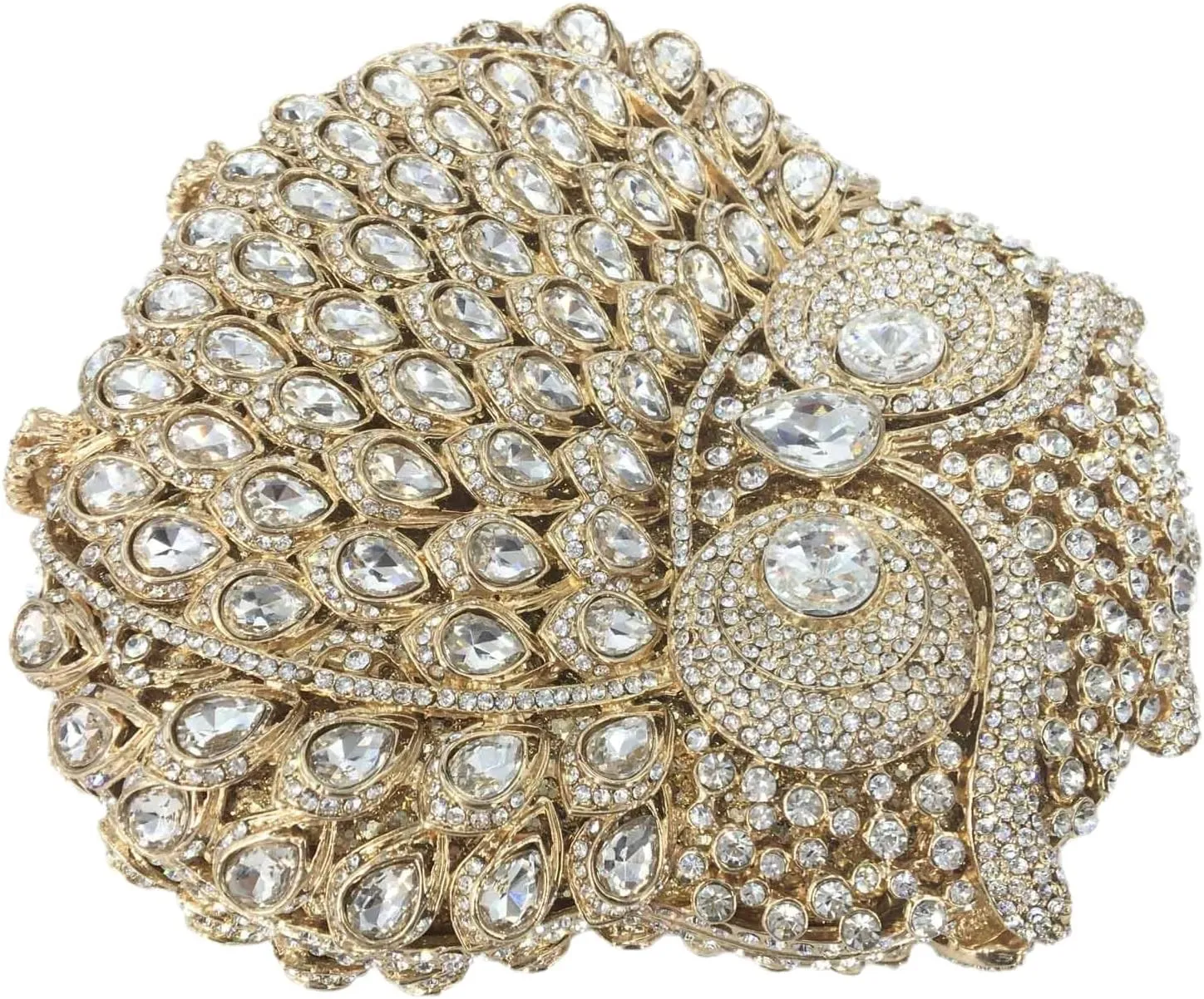 Boutique De FGG Owl Crystal Clutch Bag Animal Evening Handbags Women Formal Party Rhinestone Clutch Purse,Mini