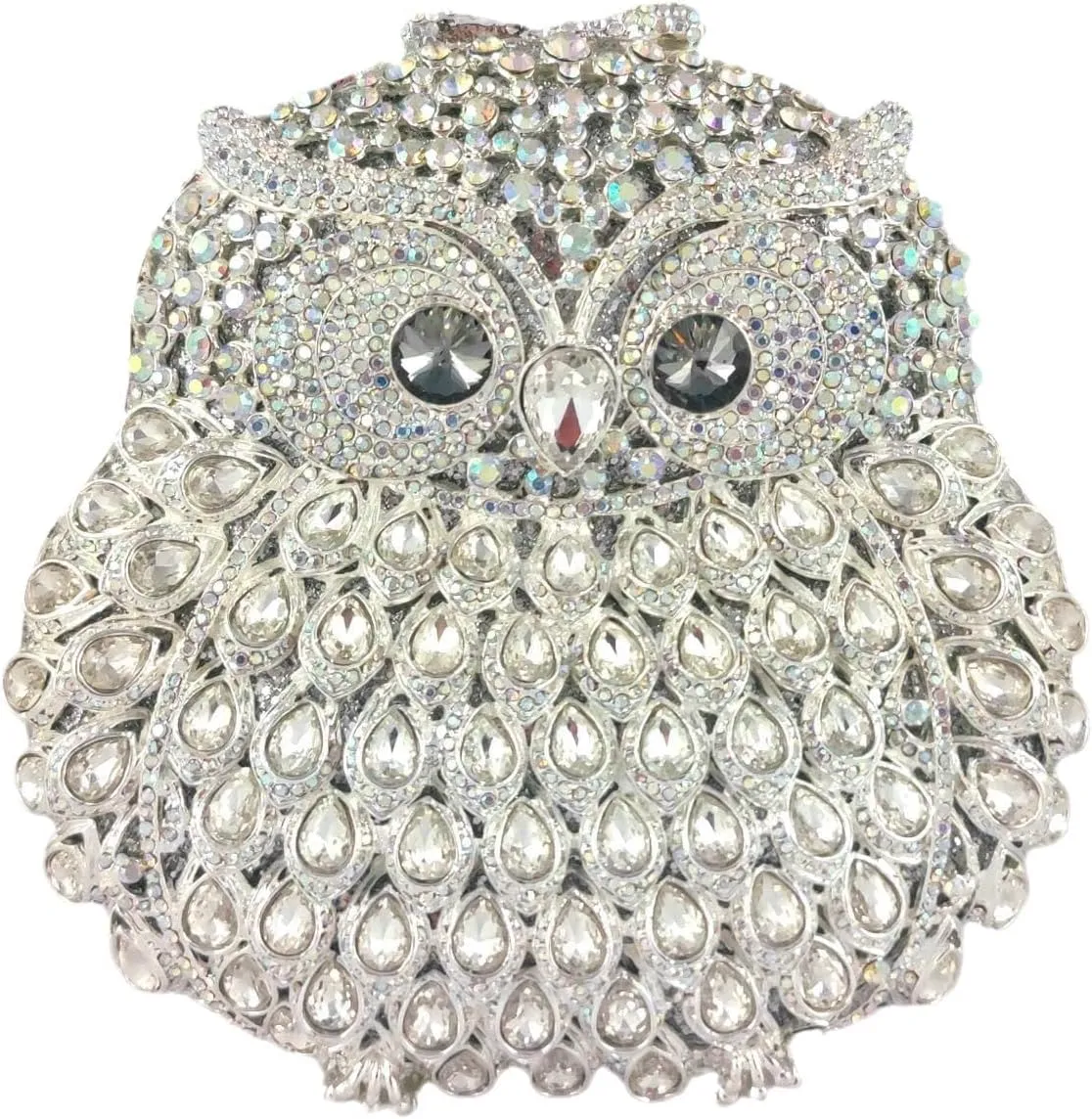 Boutique De FGG Owl Crystal Clutch Bag Animal Evening Handbags Women Formal Party Rhinestone Clutch Purse,Mini