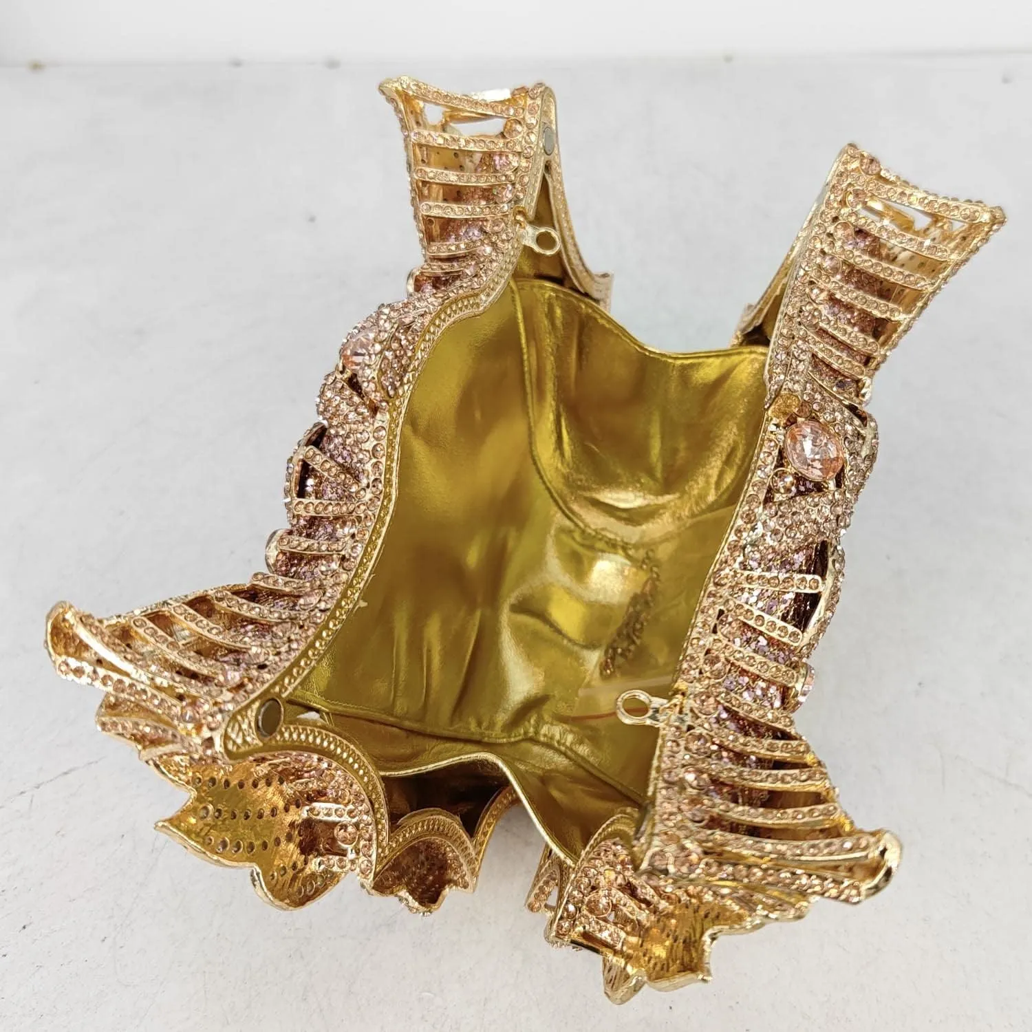 Boutique De FGG Swan Crystal Clutch for Women Evening Handbags Wedding Party Rhinestone Clutch Purse Animal Minaudiere,Mini