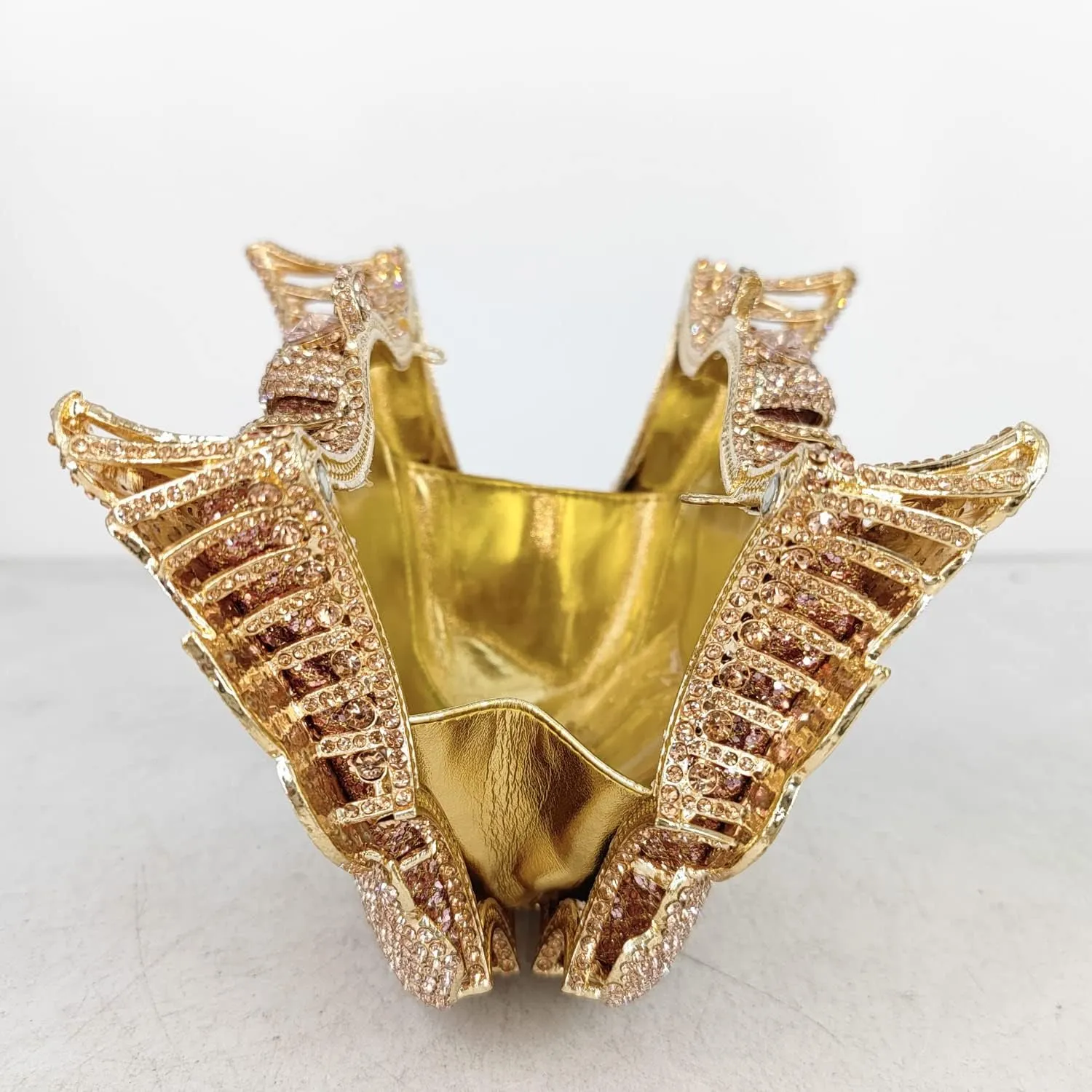 Boutique De FGG Swan Crystal Clutch for Women Evening Handbags Wedding Party Rhinestone Clutch Purse Animal Minaudiere,Mini
