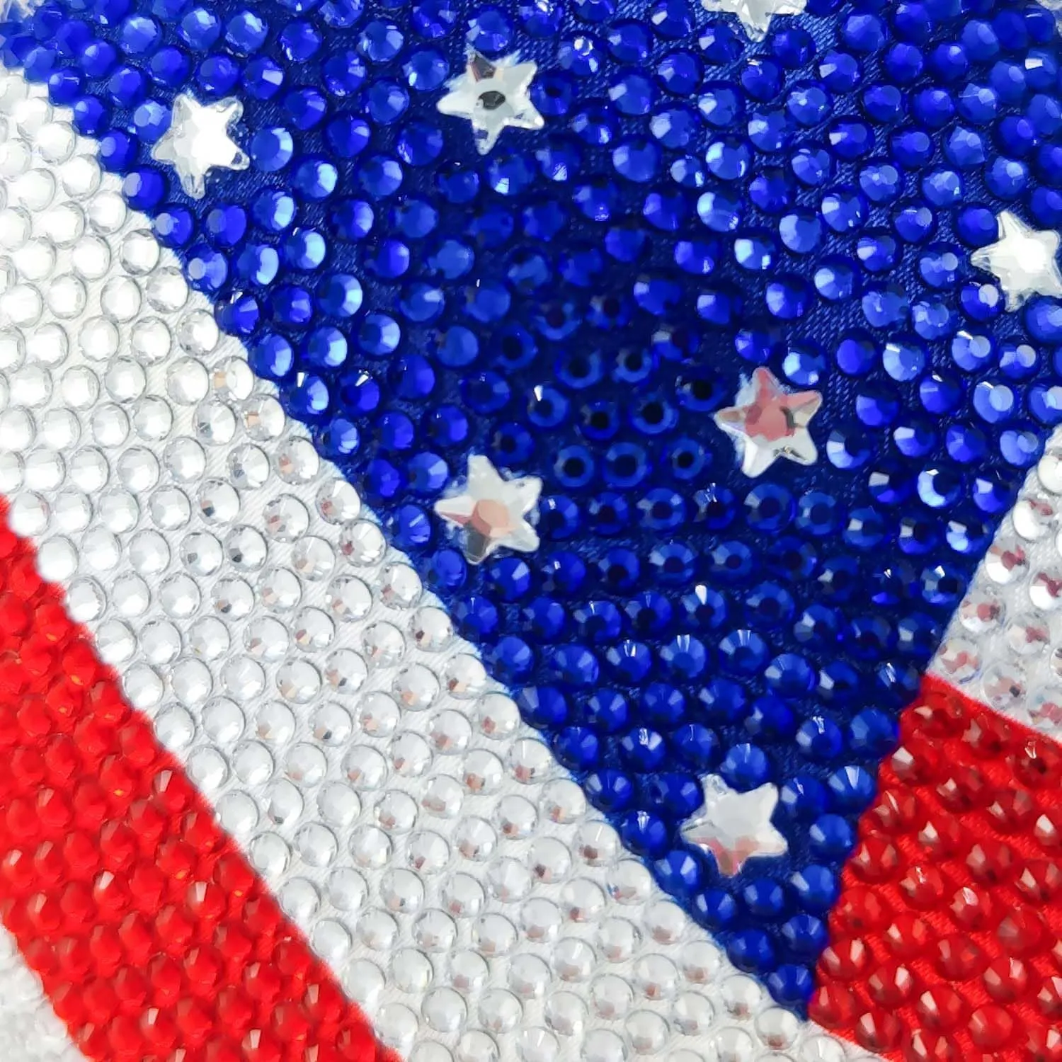 Boutique De FGG The American National Flag Crystal Clutch Purse for Women Evening Bags Party Chain Shoulder Handbags,Mini