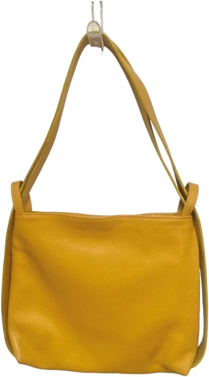 Bria Convertible Leather Backpack Purse - Soft Casual Travel Shoulder Bag