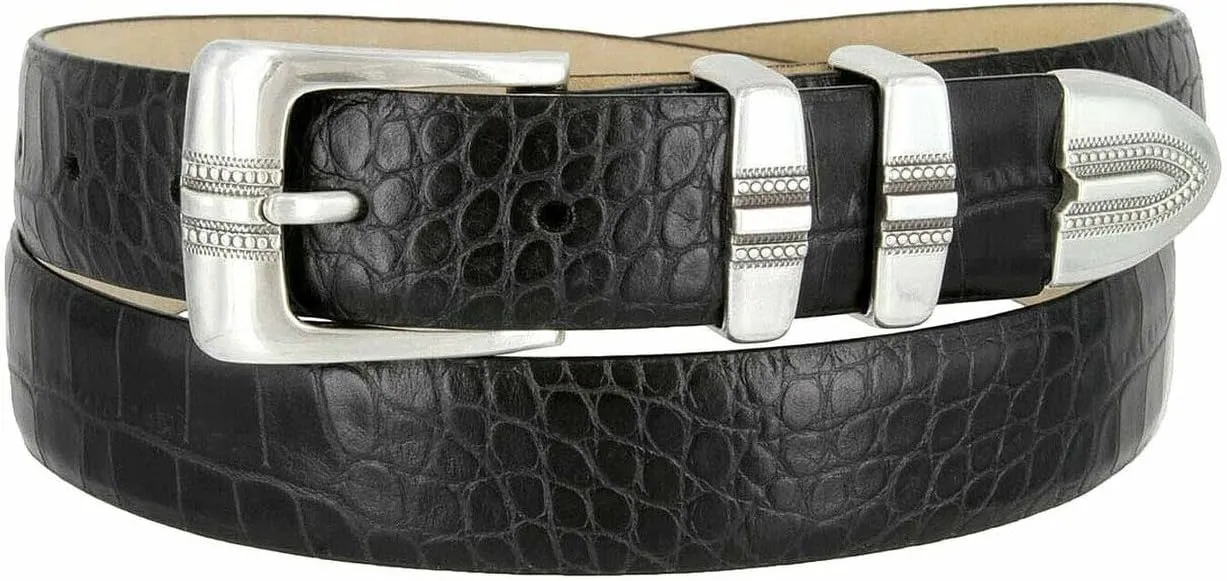 BS8216 Genuine Full-Grain Cowhide Leather Designer Golf Dress Belt 1-1/8"(30mm) Wide