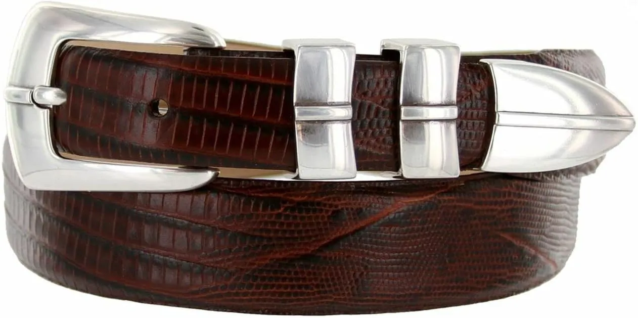 BS8647 Marin Genuine Full-Grain Cowhide Leather Designer Dress Belt 1-1/8"(30mm) taper down to 1"(25mm) wide