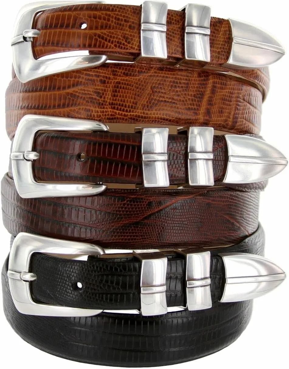 BS8647 Marin Genuine Full-Grain Cowhide Leather Designer Dress Belt 1-1/8"(30mm) taper down to 1"(25mm) wide