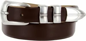 BS8647 Marin Genuine Full-Grain Cowhide Leather Designer Dress Belt 1-1/8"(30mm) taper down to 1"(25mm) wide