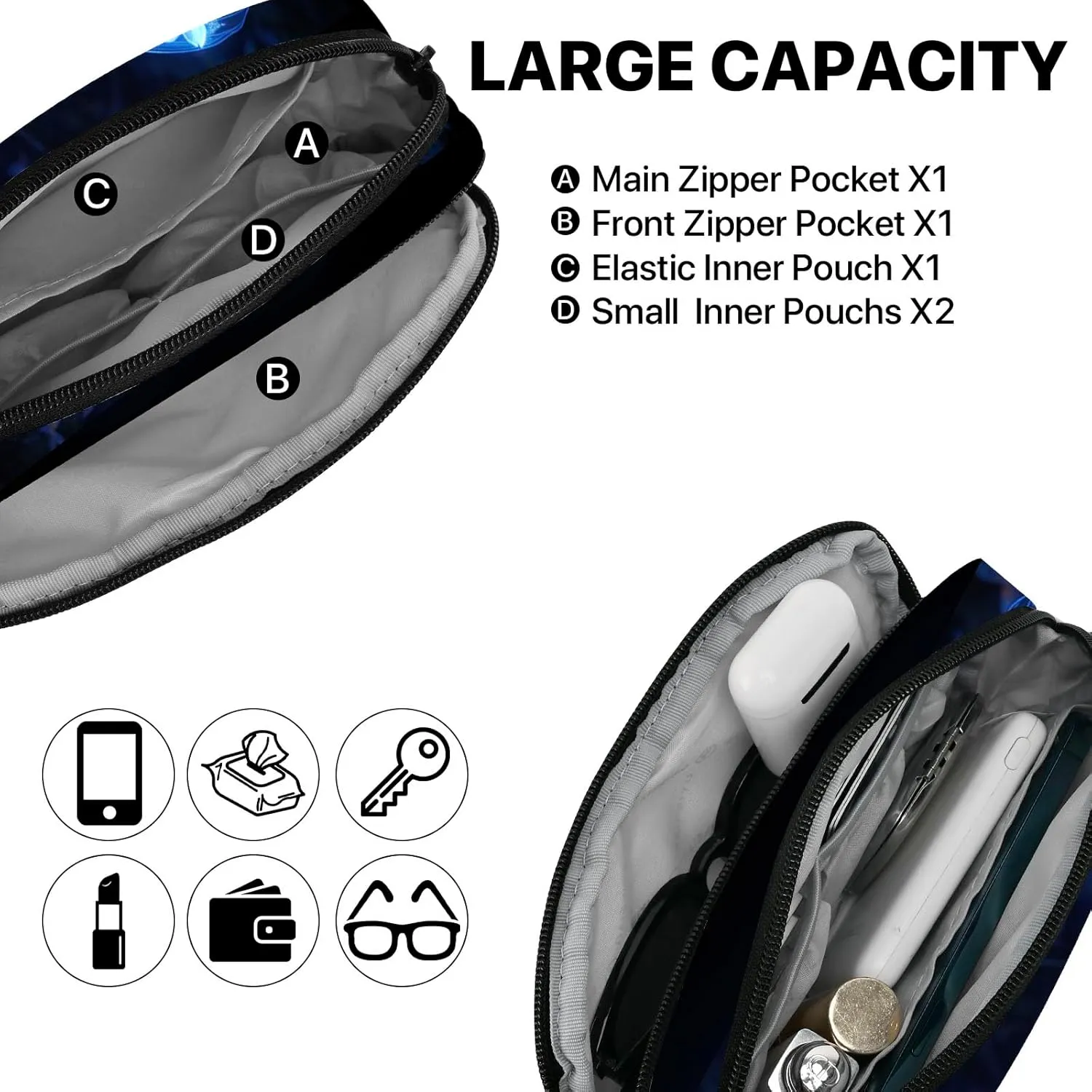 Butterfly Fanny Pack for Women Belt Bag Casual Waist Bags for Running Workout Hiking Traveling