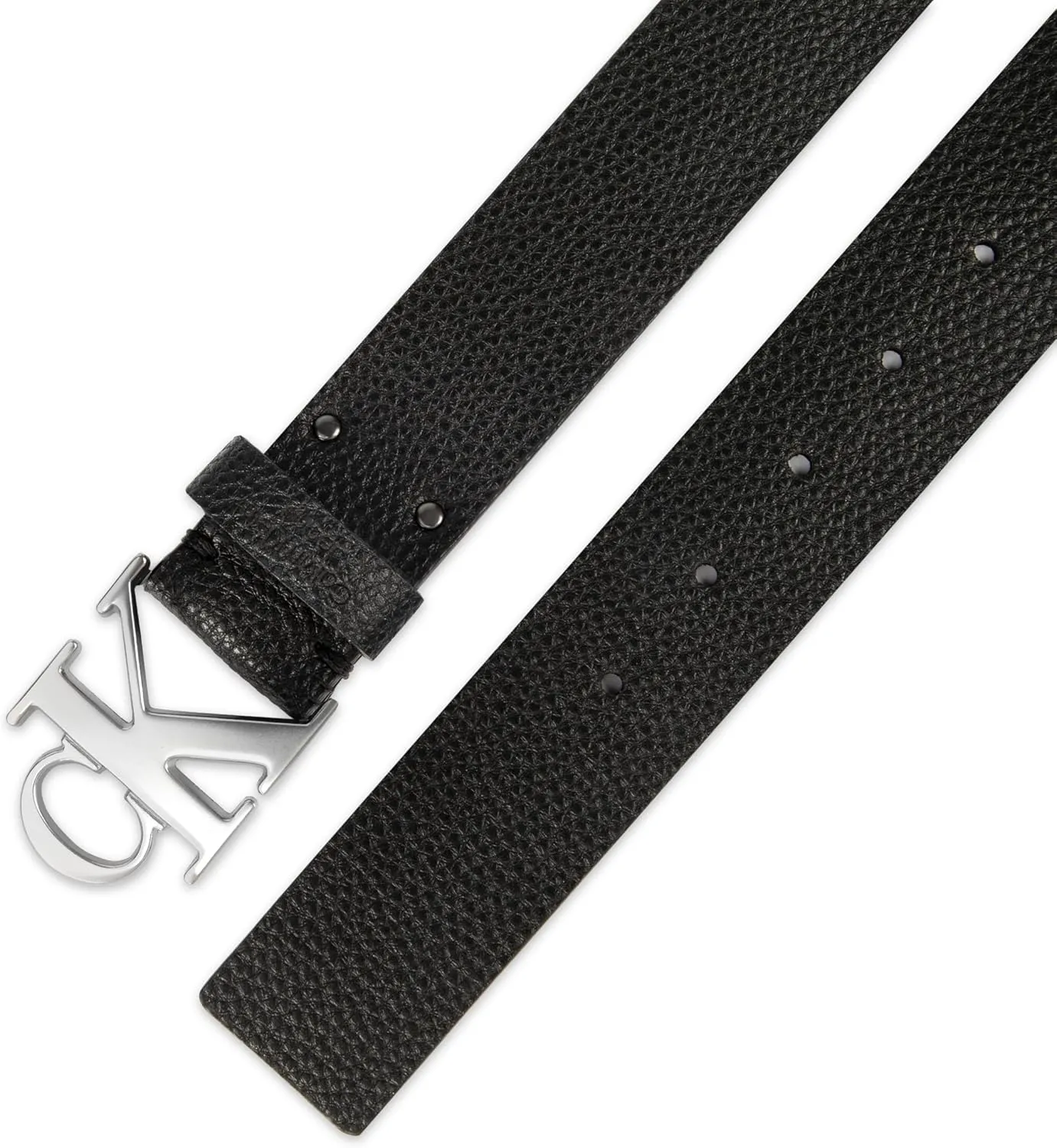 Calvin Klein Men's Casual CK Monogram Cut Out Buckle Belt