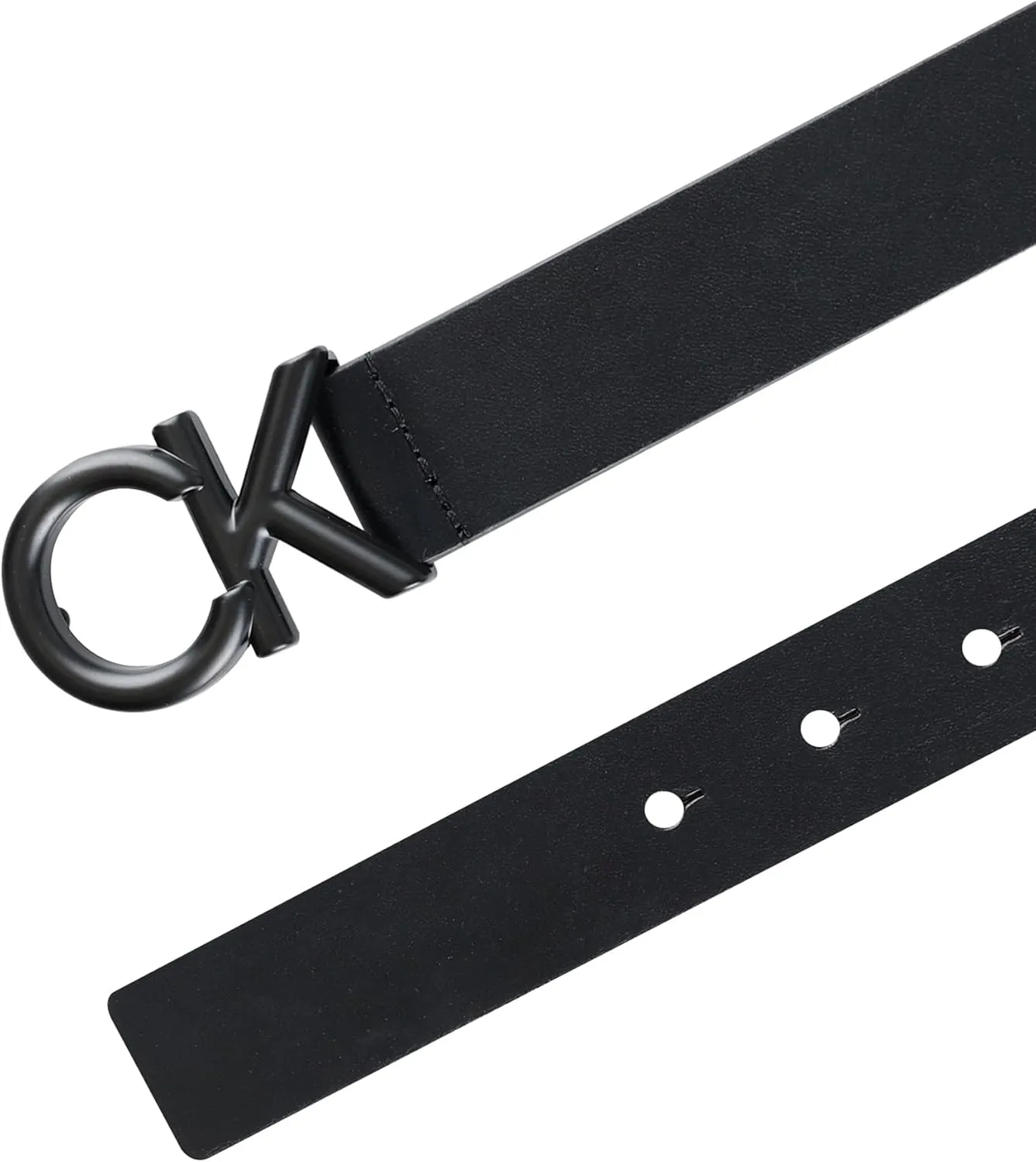 Calvin Klein Men's Casual CK Monogram Cut Out Buckle Belt