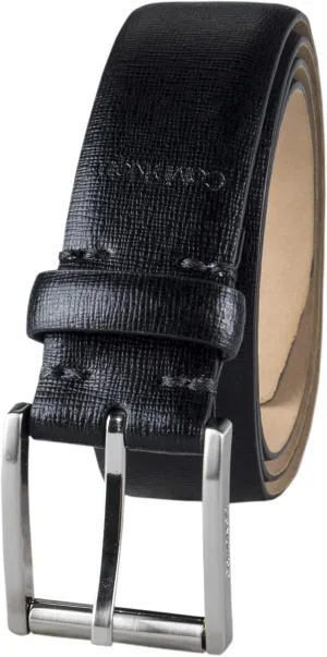 Calvin Klein Men's Modern Dress Minimalist Belt with Classic Harness Buckle
