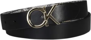 Calvin Klein Women's Two-in-One Reversible CK Monogram Plaque Buckle Dress Belt (Regular and Plus Sizes)