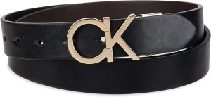 Calvin Klein Women's Two-in-One Reversible CK Monogram Plaque Buckle Dress Belt (Regular and Plus Sizes)