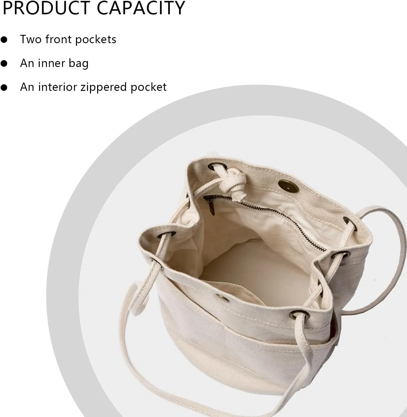 Canvas bag women wild ins fashion one-shoulder art small fresh and simple messenger women's bucket bag