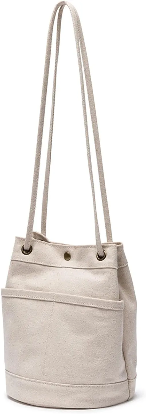Canvas bag women wild ins fashion one-shoulder art small fresh and simple messenger women's bucket bag