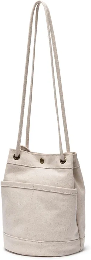 Canvas bag women wild ins fashion one-shoulder art small fresh and simple messenger women's bucket bag