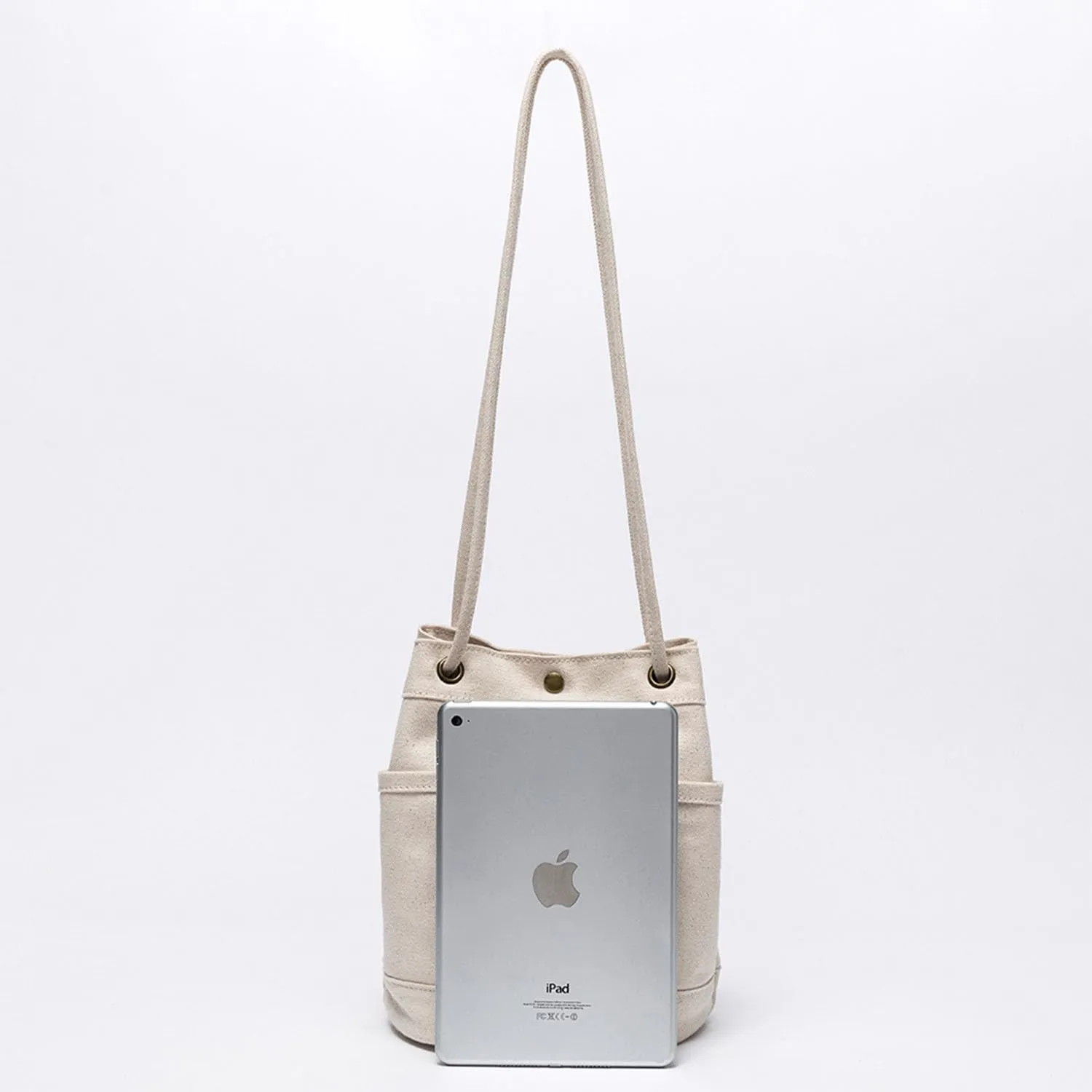 Canvas bag women wild ins fashion one-shoulder art small fresh and simple messenger women's bucket bag