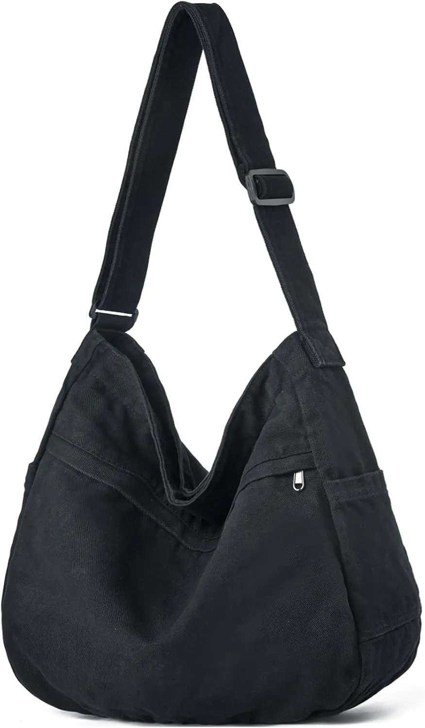 Canvas Hobo Crossbody Shoulder Tote Bag for Women and Men Large Purse Messenger Bag Travel Work Shopping