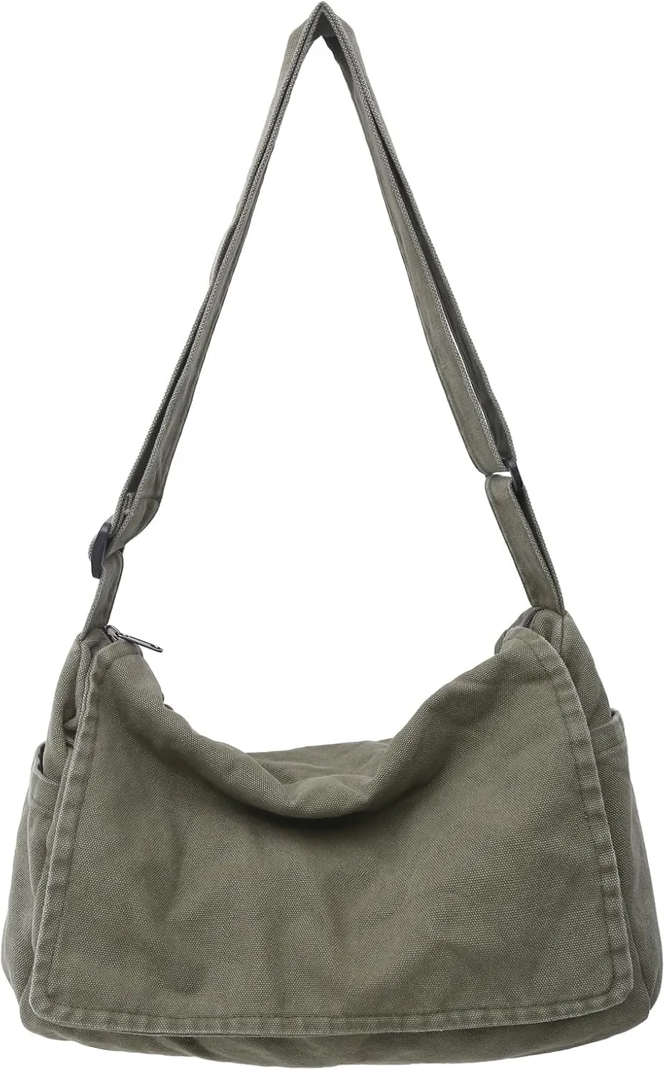 Canvas Messenger Bag for Women Men Vintage Satchel Bag Aesthetic Crossbody Shoulder Bag Casual Sling Bag
