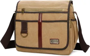 Canvas Messenger Bag Satchel Bag Crossbody Bag Shoulder Bag 14inch With Water Pocket