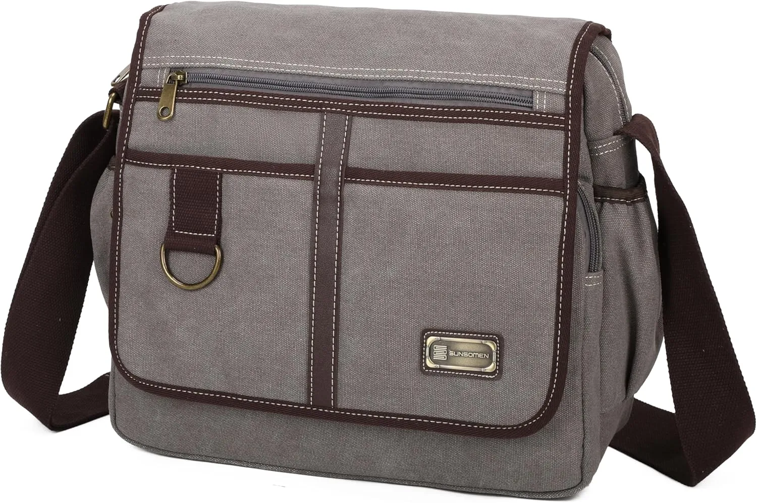 Canvas Messenger Bag Satchel Bag Crossbody Bag Shoulder Bag 14inch With Water Pocket