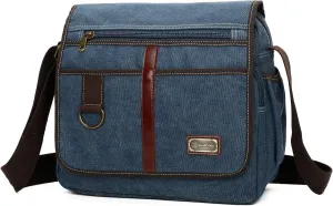 Canvas Messenger Bag Satchel Bag Crossbody Bag Shoulder Bag 14inch With Water Pocket