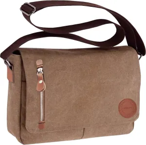 Canvas Satchel Messenger Bag for Men Women, Vintage Crossbody Shoulder Bag Bookbag for Work Travel 13-13.6" Laptop