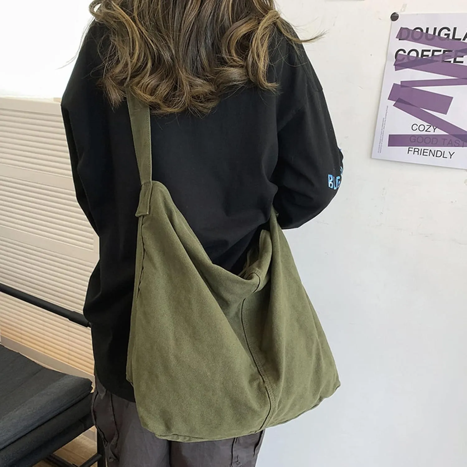 Canvas Shoulder Bag Female Shopper Large Capacity Messenger Handbag Designer