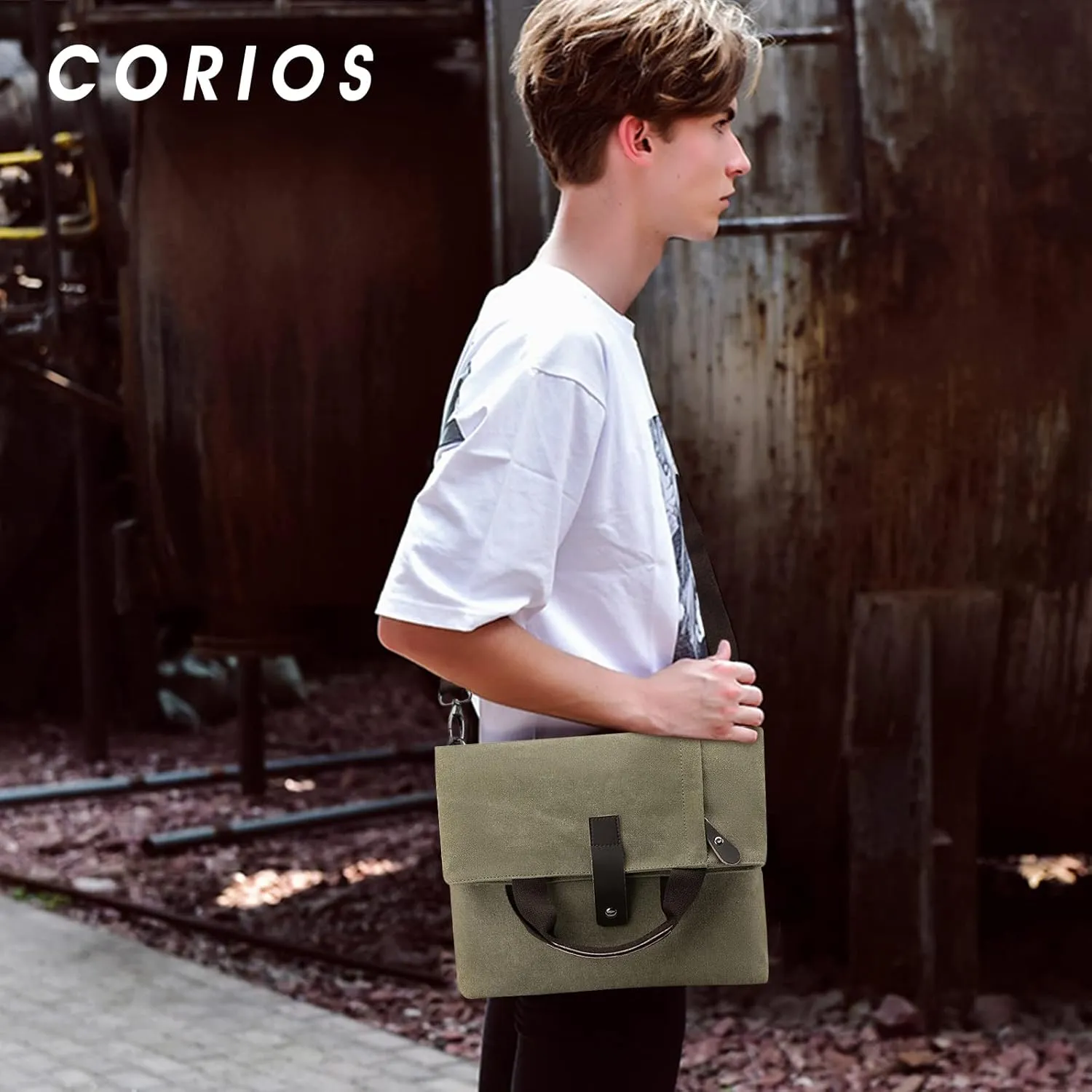 Canvas Shoulder Bag Men's Handbag