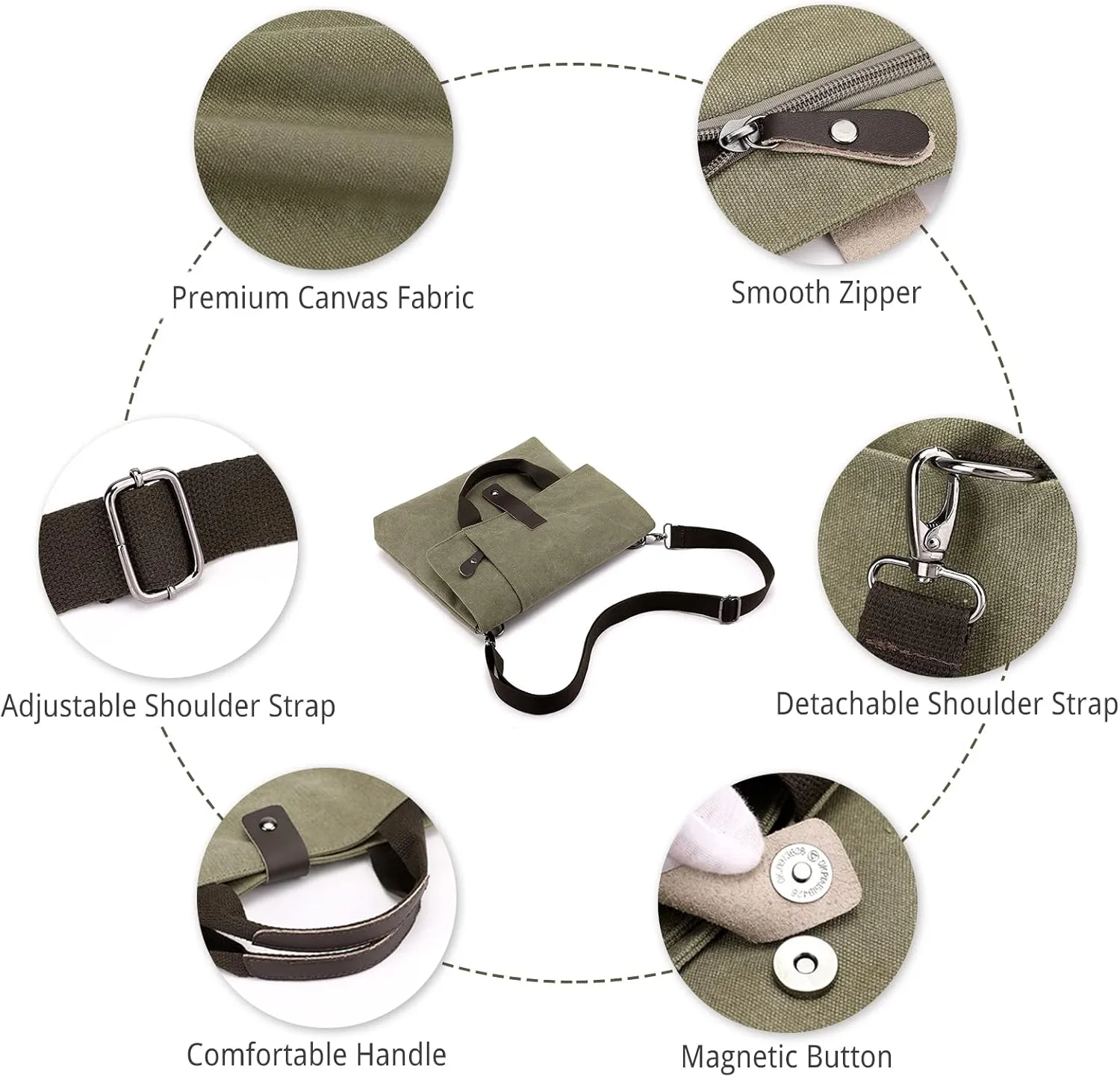 Canvas Shoulder Bag Men's Handbag