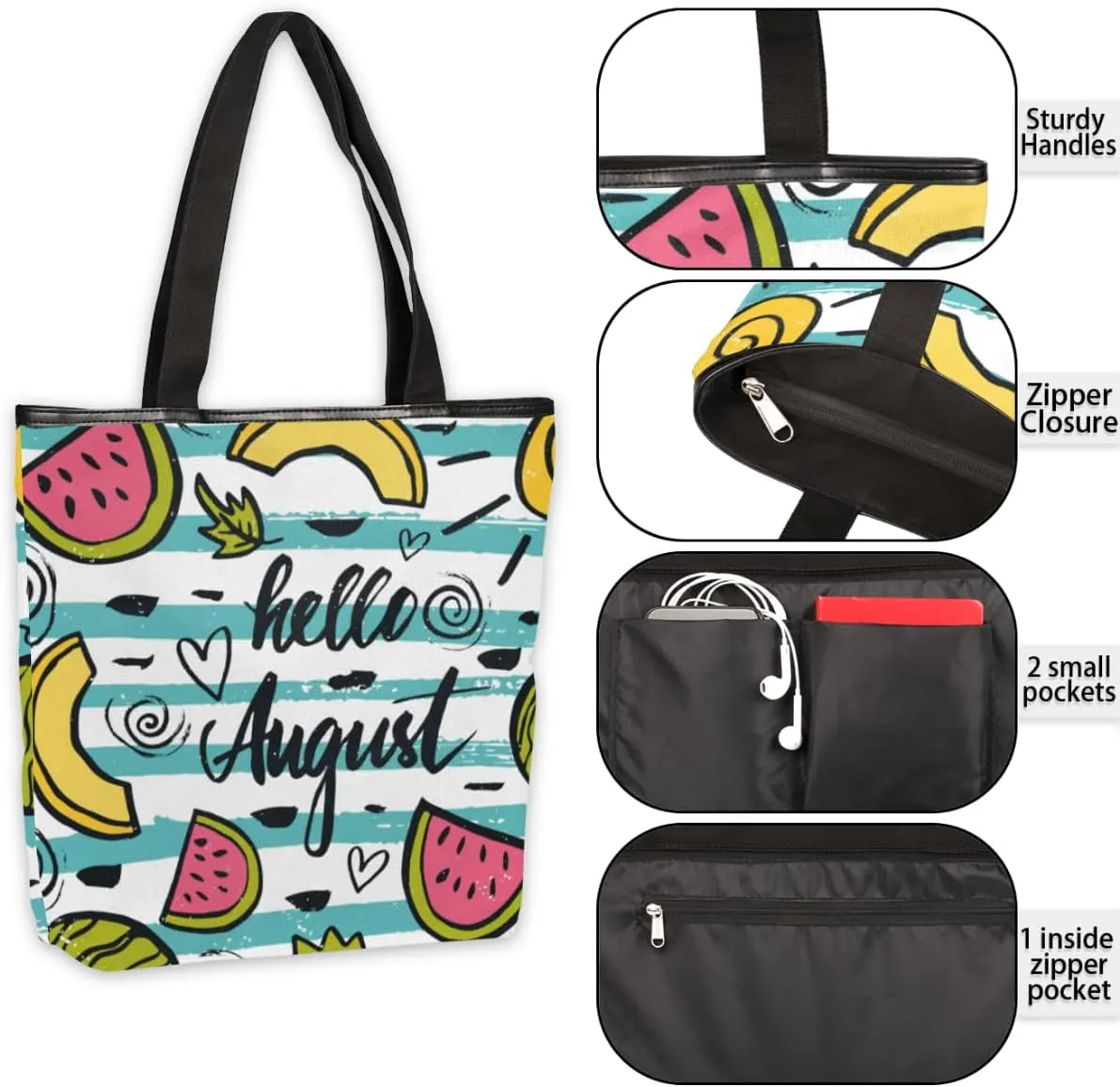 Canvas Tote Bag,Artistic Flower Bird Butterfly Vintage Lavender Grocery Shopping Bags 11"x13.6"x4" Durable