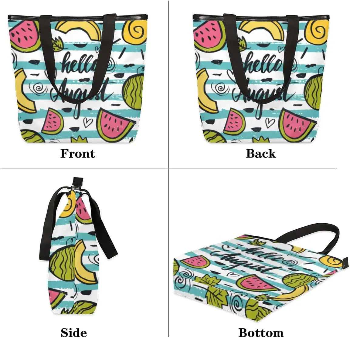 Canvas Tote Bag,Artistic Flower Bird Butterfly Vintage Lavender Grocery Shopping Bags 11"x13.6"x4" Durable