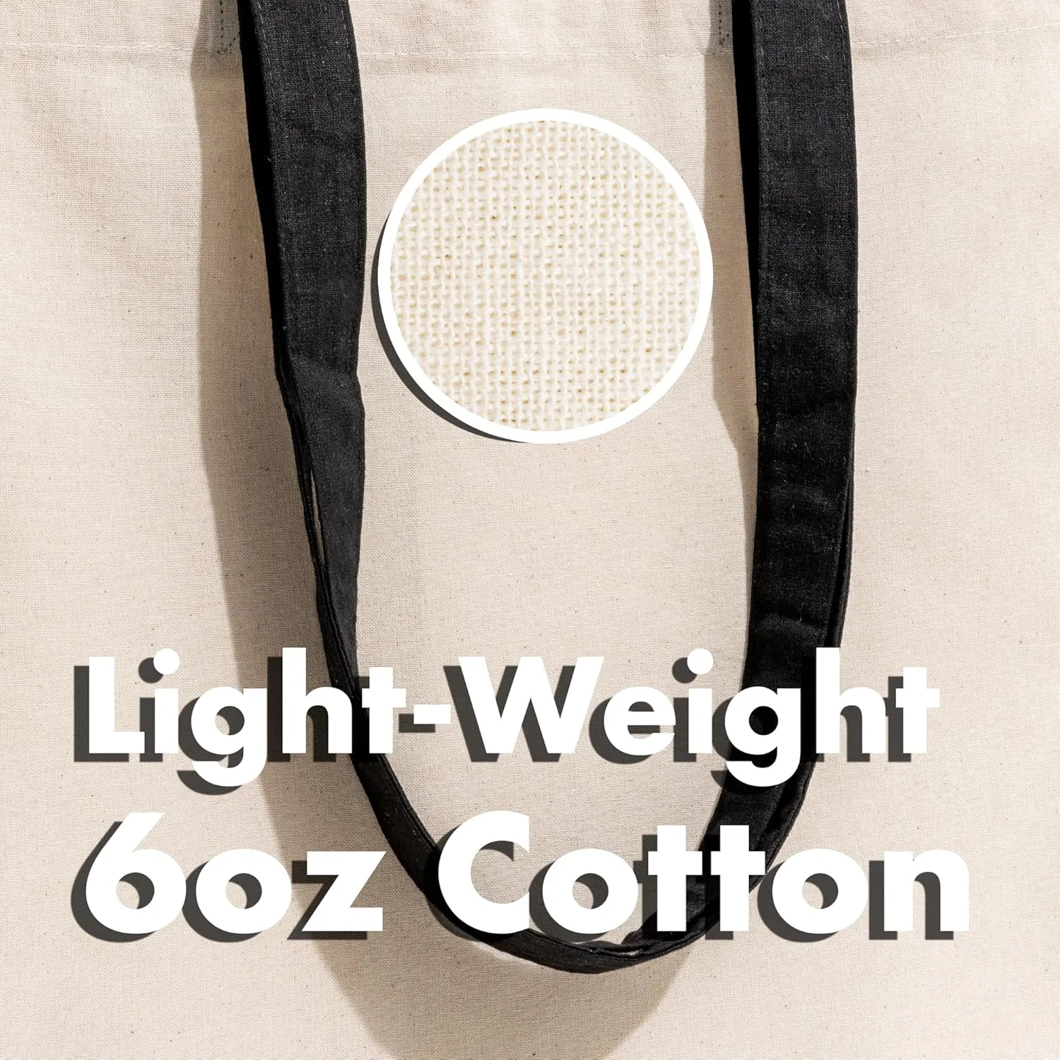 Carrywell |Not Made in China| Cotton Canvas Tote Bags, Blank Reusable Shopping Bags, Organic Cloth, Screen Print and DIY