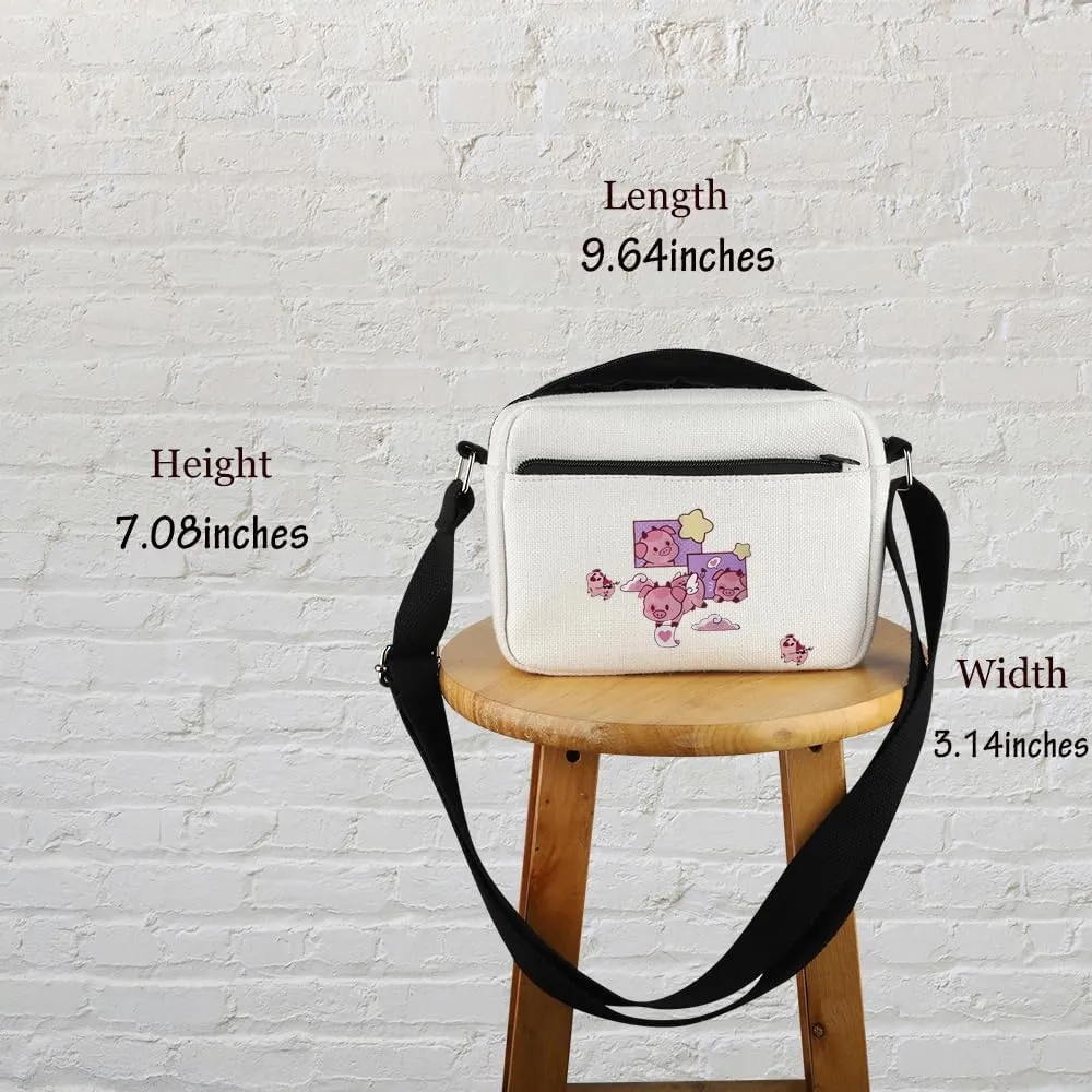 Cartoon Inspired Crossbody Purse Bag Fat Nugget Valentine Messenger Bag Fat Nugget Lovers Gift Angel Dust's Pet Carry-on Bag