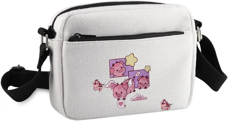 Cartoon Inspired Crossbody Purse Bag Fat Nugget Valentine Messenger Bag Fat Nugget Lovers Gift Angel Dust's Pet Carry-on Bag