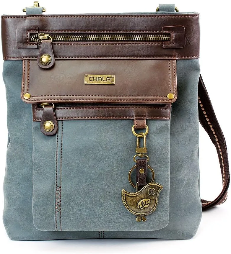 CHALA GEMINI Crossbody Canvas Gift Messenger Bag Indigo