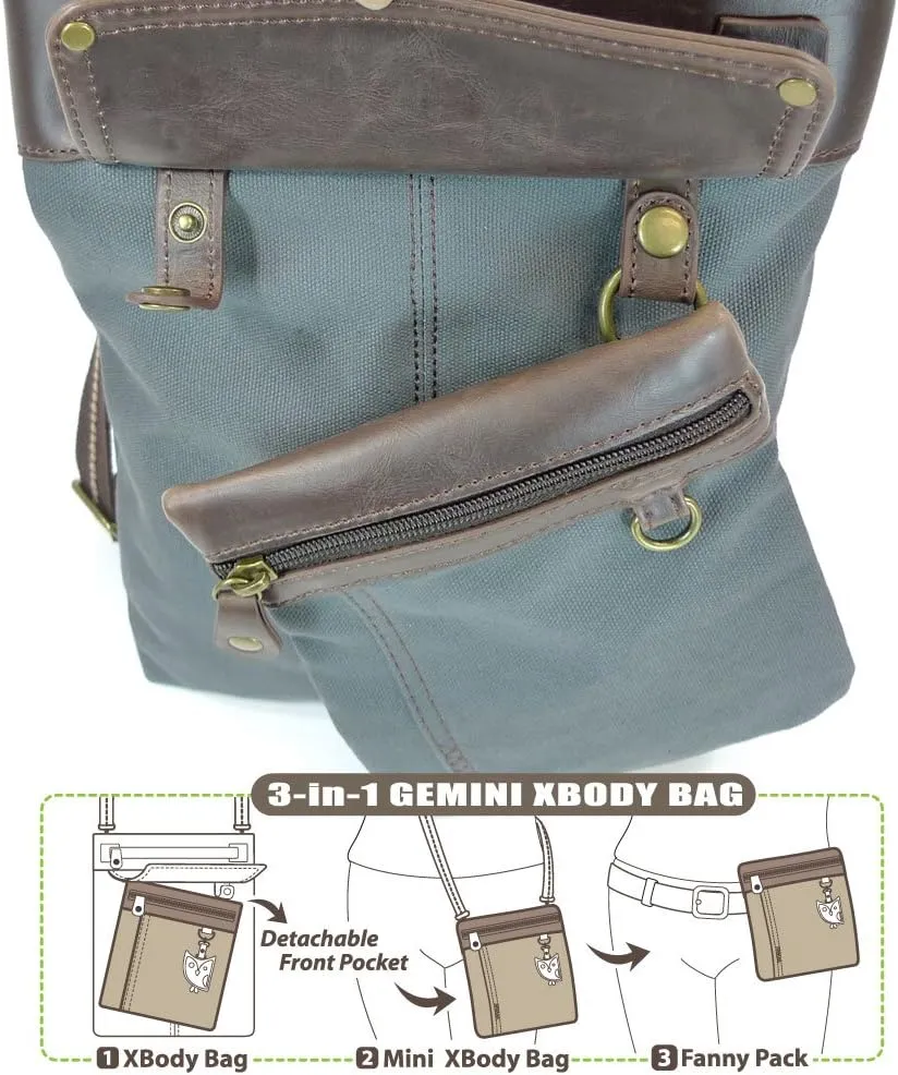 CHALA GEMINI Crossbody Canvas Gift Messenger Bag