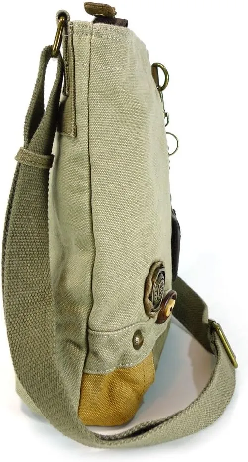 Chala Handbag Patch Cross-body Messenger Bag (Denim Blue) (Sand Moose)