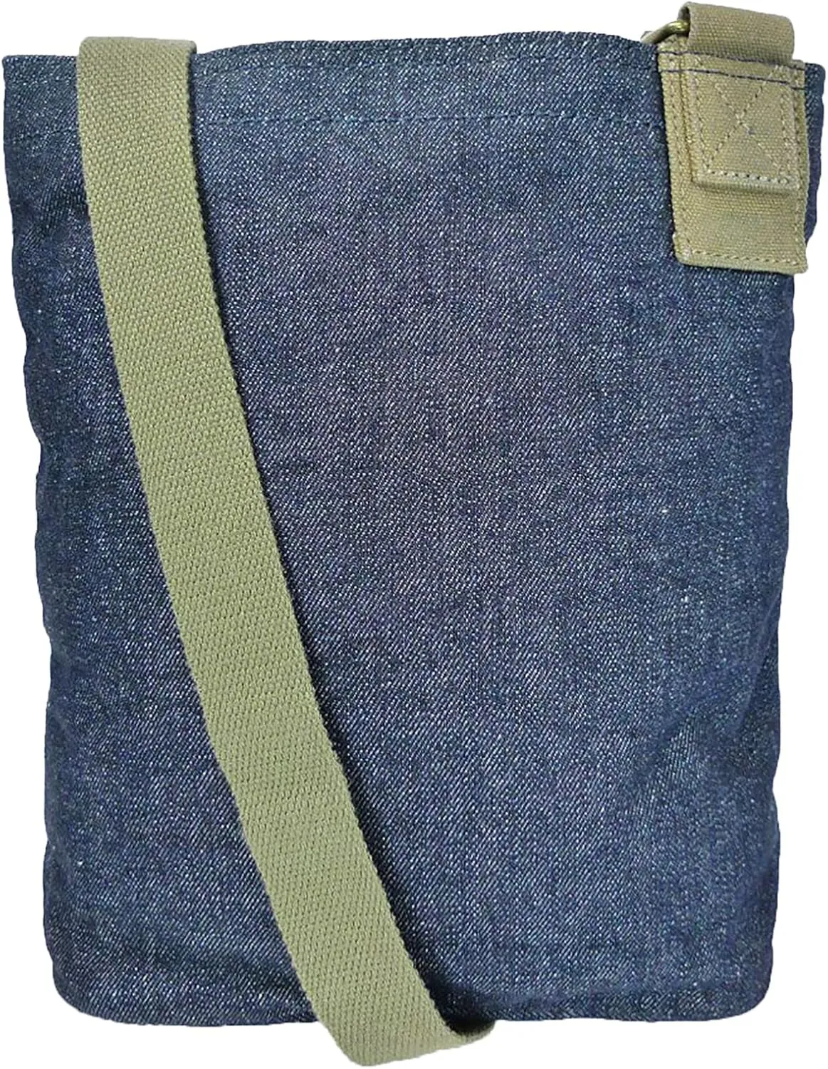 Chala Patch Cross-Body Women Handbag, Blue Denim Canvas Messenger Bag