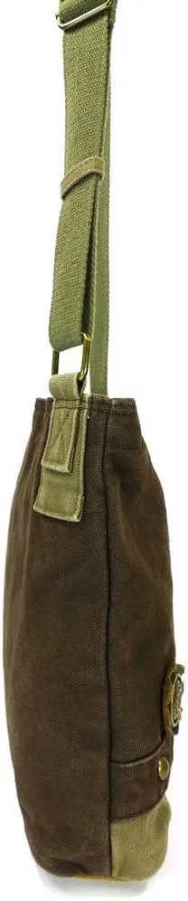 Chala Patch Cross-Body Women Handbag, Sand Canvas Messenger Bag